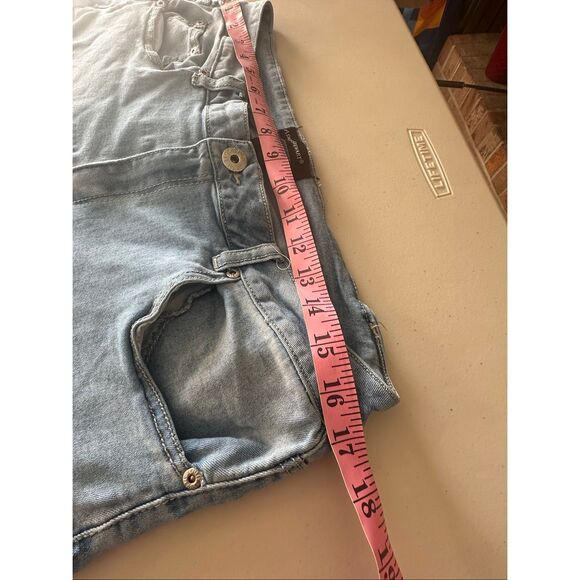 Ashley Stewart Women's Light Blue Lace Up Flare Wide Leg Denim Jeans Size 16 - Picture 7 of 9